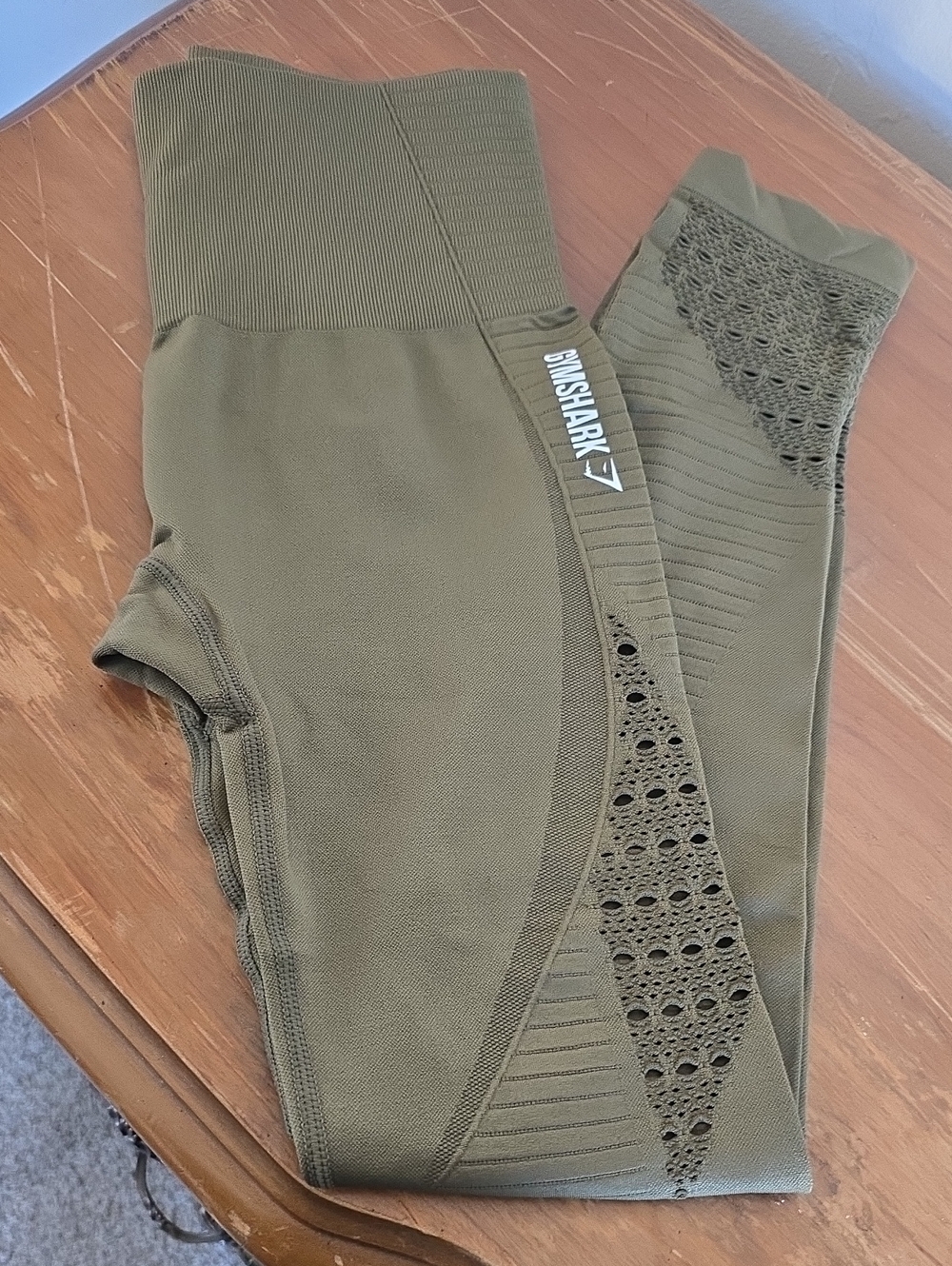 Gymshark Kids Olive Seamless Performance Leggings